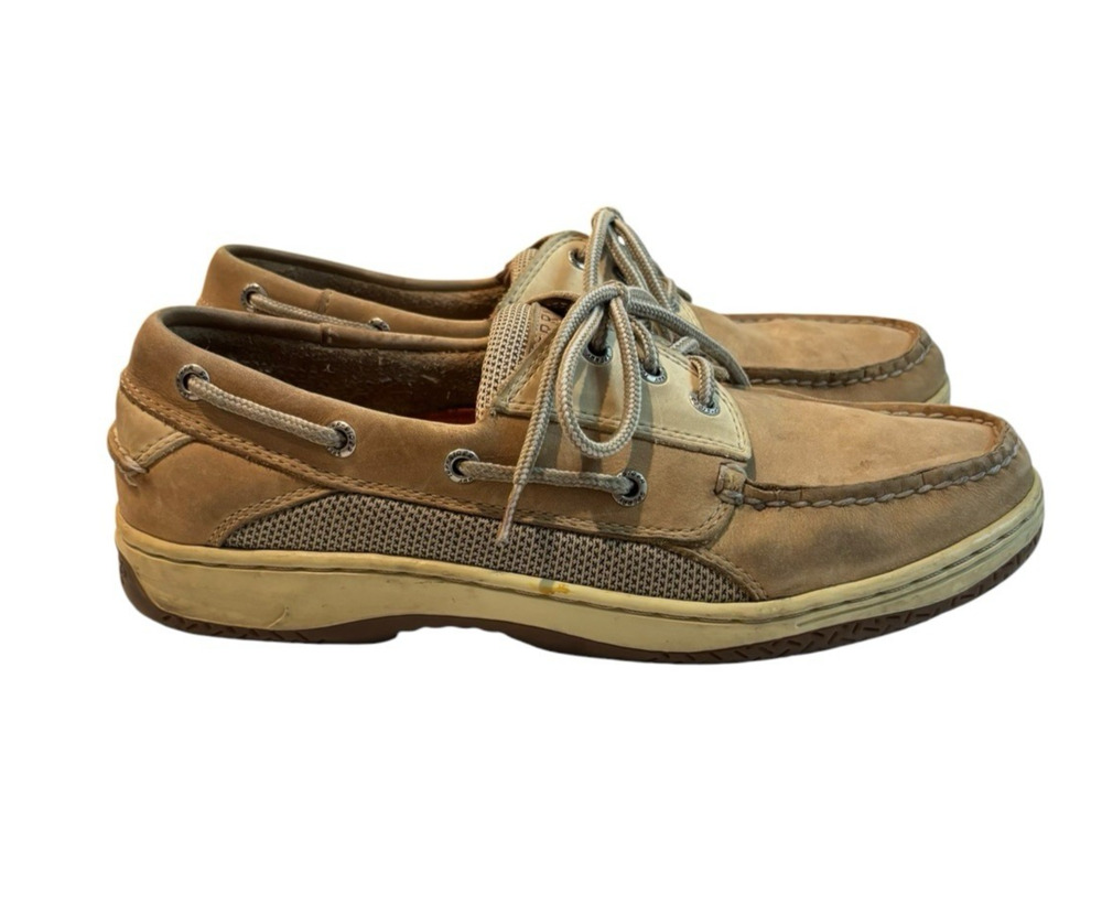 Sperry Top-Sider Men’s Brown Leather Boat Shoes Lace Up US 9M 0799023